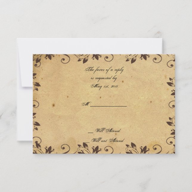 Rustic Country Barn Wood Beauty Response Card (Front)