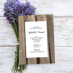 Rustic Country Barn Wood Engagement Party Invitation