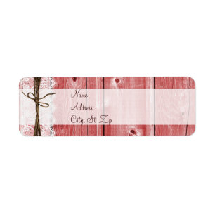 Rustic Country Barn Wood Lace Twine Address Labels