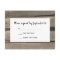 Rustic Country Barn Wood Wedding RSVP Card