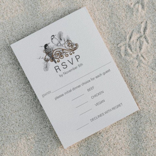 Rustic Country Barn Woodpecker RSVP Card (Creator Uploaded)