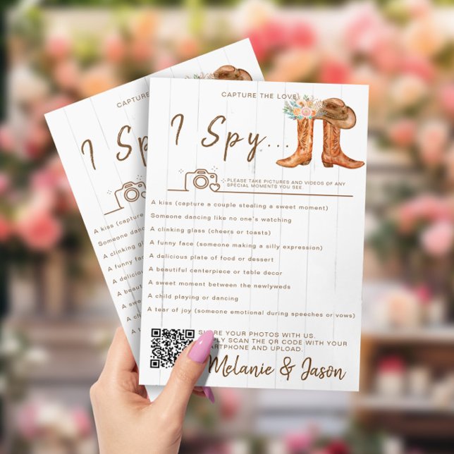 Rustic Country Boots "I Spy" Wedding Game (Creator Uploaded)