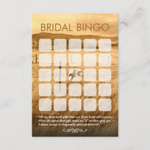 Rustic Country Bridal Shower Bingo Cards