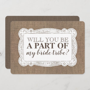 Rustic Country Bridesmaid / Maid of Honour Proposa Invitation