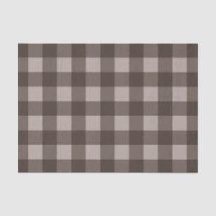 Rustic Country Brown Tartan Plaid Pattern Print Tissue Paper