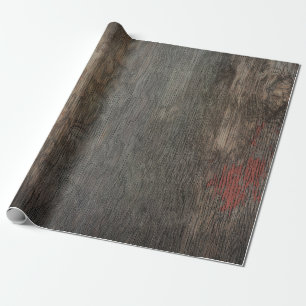Rustic Country Brown Wood Grain Wrapping Paper