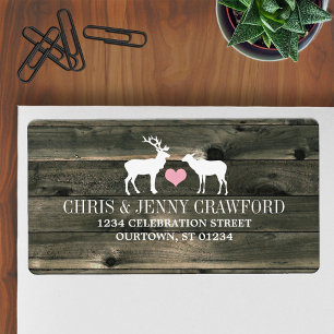 Rustic Country Buck and Doe Address Label