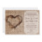 Rustic Country Burlap Twine Heart Wedding Invite