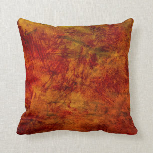 Rustic Country Burnt Orange Brown Texture Cushion