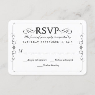 Rustic Country Chalkboard Wedding RSVP