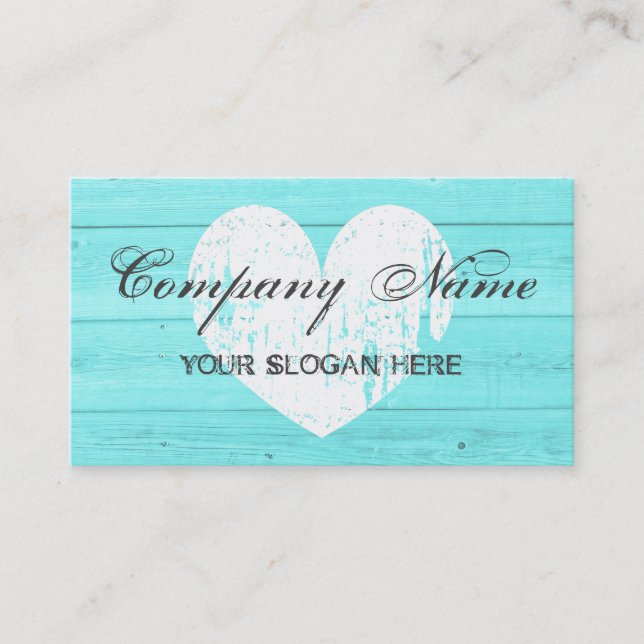 Rustic country chic business card template (Front)
