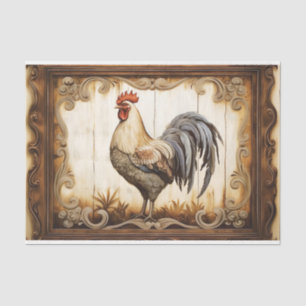 Rustic Country Chickens Decoupage Tissue Paper