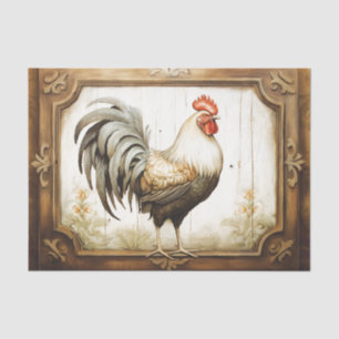 Rustic Country Chickens Decoupage Tissue Paper