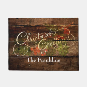 Rustic Country Christmas Doormat