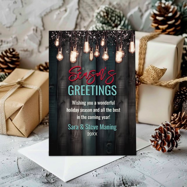 Rustic Country Christmas lights brown Holiday  (Creator Uploaded)