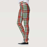 Rustic Country Christmas Red Green Plaid Holiday Leggings<br><div class="desc">Show off your fashionable rustic country Christmas leggings this holiday season! Whether you're just going out for some exercise or shopping around town, it's fun to wear or gift holiday clothing. The cheerful design features a chic Scotch striped tartan plaid pattern in red, green, grey, white and pale yellow. At...</div>