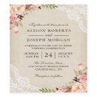 Rustic Country Classy Floral Lace Burlap Wedding