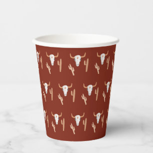 Rustic Country Cowboy Cactus Beer Boy Baby Shower  Paper Cups