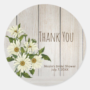 Rustic Country Daisies Daisy Flower Classic Round Sticker