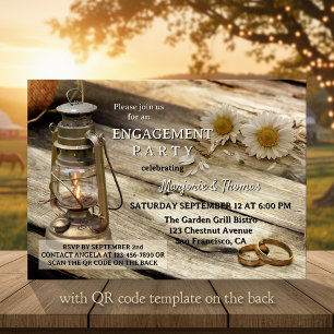 Rustic Country Engagement Party  Invitation