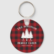 Rustic Country Family Cabin Tree Red Buffalo Plaid