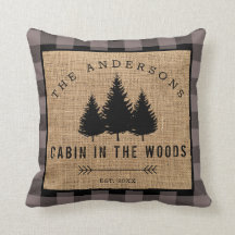 Rustic Country Family Name Cabin in the Woods