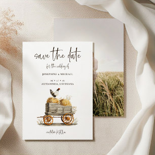 Rustic Country Farm Chicken Save the Date