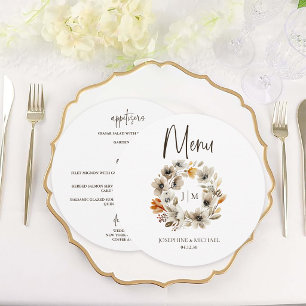Rustic Country Farm Chicken Wedding Menu