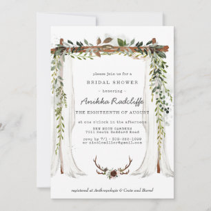 Rustic Country Floral Bridal Shower Invitation