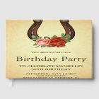 Rustic Country Floral Horseshoe Birthday Party