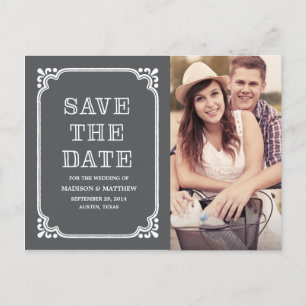 Rustic Country Frame Save the Date Postcard