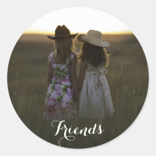Rustic Country Friends Classic Round Sticker
