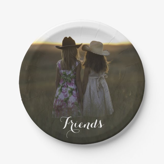 Rustic Country Friends Paper Plate (Front)