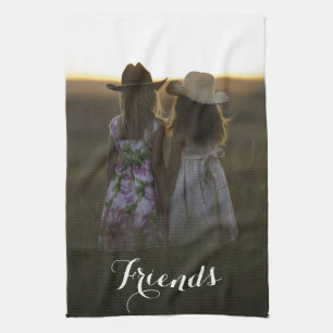 Rustic Country Friends Tea Towel