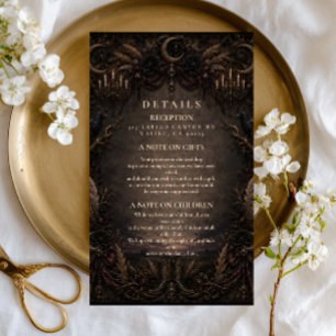 Rustic Country Goth Wedding Enclosure Card