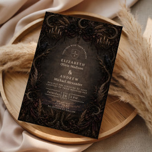 Rustic Country Goth Wedding Invitation
