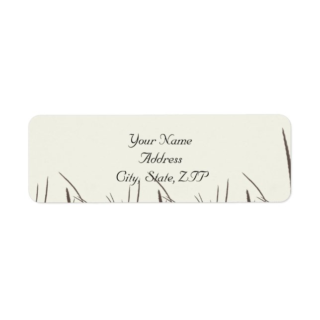 Rustic Country Grasslands Return Address Label (Front)