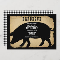 Rustic Country Hog Retirement Barbeque - BBQ