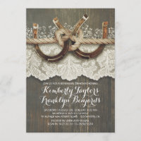 Rustic Country Horseshoes Couple Rehearsal Dinner