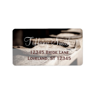 Rustic Country Horseshoes Cowboy Wedding Label