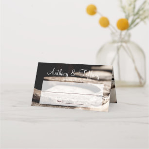 Rustic Country Horseshoes Cowboy Wedding Place Card