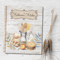 Rustic Country Kitchen Baking Utensils Recipe Book