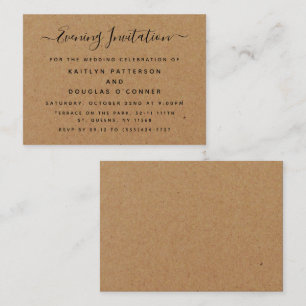 Rustic Country Kraft Evening Invitation