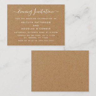 Rustic Country Kraft Evening Invitation