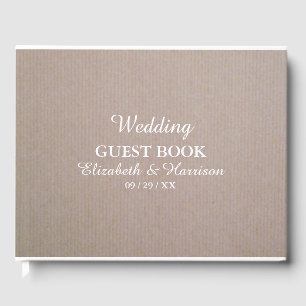 Rustic Country Kraft Wedding Guest Book