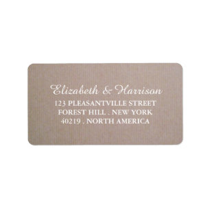 Rustic Country Kraft Wedding Label