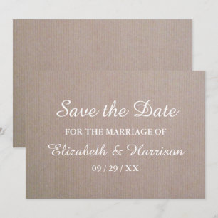 Rustic Country Kraft Wedding Save The Date