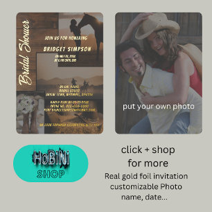 rustic country landscape collage bridal shower