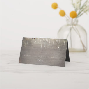 Rustic Country Lantern Lights Wedding Place Card