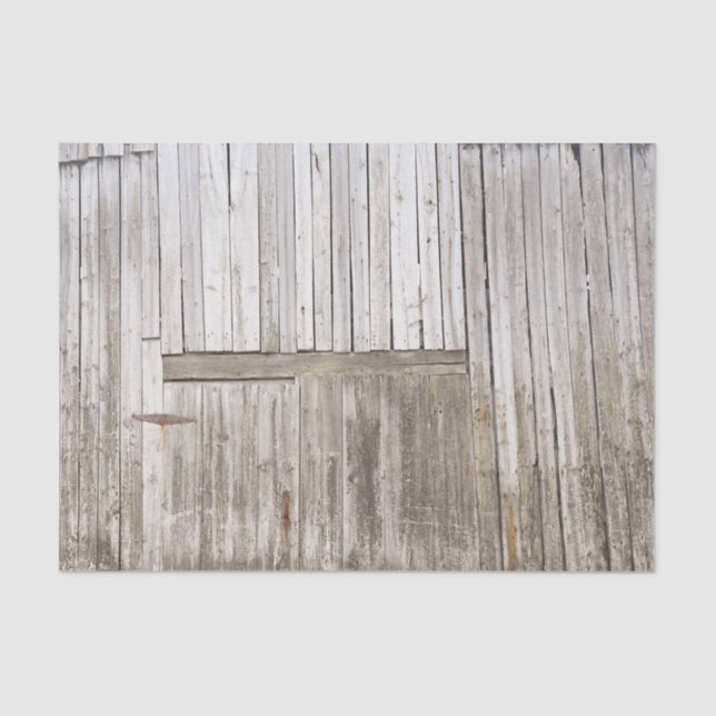 Rustic Country Light Colour Barn Wood Decoupage Tissue Paper (Front)